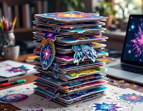 Печать фигурных наклеек в Волгограде - вырубные стикеры на заказ | Центр печати АРКА